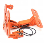 Universaalne mootorratta numbrim&auml;rgi raami hoidik, reguleeritav nurk LED-valgustusega hall