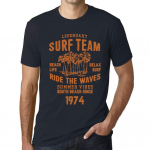 Meeste vintage T-s&auml;rk Graafiline T-s&auml;rk Surf Team 1974 Merev&auml;gi XS kuristik