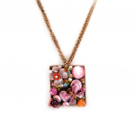 Les Tr&eacute;sors De Lily [A4667] - Collier Cr&eacute;ateur 'Hermione' Rose Heleroosa