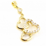 Les Tr&eacute;sors De Lily [G1697] - kullatud ripats  Love Love  valge kuld - 30x15 mm kuld