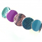 NOA [G6018] - Bracelet Cr&eacute;ateur 'Nora' turquoise violet t&uuml;rkiissinine