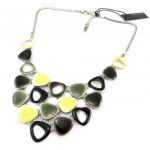 NOA [H4634] - Collier Cr&eacute;ateur 'Coloriage' noir jaune must