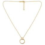 Les Tr&eacute;sors De Lily [M8865] - Collier Plaqu&eacute;-Or 'D&eacute;esse' blanc dor&eacute; - 20x15 mm kuld