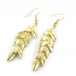 Les Tr&eacute;sors De Lily [N3635] - Boucles 'Feuille d'Or' dor&eacute; kuld