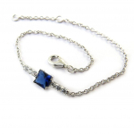 Les Tr&eacute;sors De Lily [N6811] - Bracelet Argent 'Sissi' bleu blanc h&otilde;be