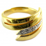 Bague Plaqu&eacute; Or 'Scarlett' dor&eacute; 2 tons 52 kuld