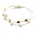 Les Tr&eacute;sors De Lily [P8459] &ndash; disainerk&auml;ev&otilde;ru 'Une Etoile est N&eacute;e' roosa kuldne h&otilde;be - 2 rida - 6x6 mm Heleroosa