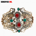 T&uuml;rgi naiste laia k&uuml;ljega k&auml;ev&otilde;rud manseti k&auml;ev&otilde;rud vabas suuruses antiikkullav&auml;rvi vaigust ehted punane