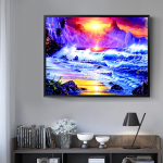 Teemantv&auml;rvimine Kassi DIY 5D Mosaic Drill Ristpistes Kodukaunistus 20X30CM