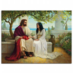 Valge nagu lumi 5D DIY Teemantmaal Religioon T&auml;is&uuml;mmargune teemanttikandid 20X30CM