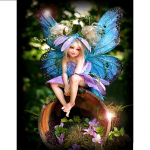 T&auml;ielik 5D Teemantmaal Sinine Liblikas T&uuml;drukute Teemanttikandid T&auml;ielik ristpistes Kodukaunistus K&auml;sitsi valmistatud kingitus 20x30cm