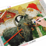 Uus saabunud teemantmaal, j&otilde;uluvana teemanttikandid, ristpistes lamba mosaiik j&otilde;ulukingituse komplekt Full Round (20X30CM)