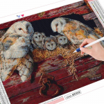 5D teemantmaal, t&auml;ispuur, ruudukujuline &uuml;mmargune &ouml;&ouml;kull, pildid kividest Teemantikandiga loom k&auml;sitsi valmistatud kingitus Full Round (20X30CM)