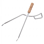 Roostevabast terasest puidust haaratsiga BBQ-klamber matkapikniku matkamiseks h&otilde;be