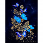 Teemantkunsti maalikomplektid Loomade 5D Teemanttikandid Ristpistes Liblikad Rhinestones Mosaiikkaunistus Full Round 20X30CM punane