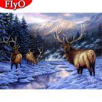 5D Teemantmaali Ristl&otilde;ike komplektid Teemantmosaiiktikandid Maastikud Loomad 3D V&auml;rvimine &Uuml;mmargune puur kingitus 20X30CM punane