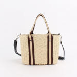 Yogodlnsi suvine &otilde;lgedest k&auml;ekott naistele, suure mahutavusega kootud &otilde;lakott rotangist rannakott Bohemia Vacation Lady kootud rahakott 29*14*19cm beež