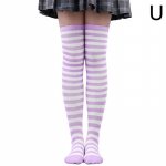 Triibulised reied &uuml;le p&otilde;lve K&otilde;rged sokid naistele Pikad sukad Armsad Kawaii puuvillased kootud k&otilde;rged s&auml;&auml;resoojendajad sokid