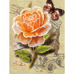 Uus 5D DIY Teemantmaal Roos Lill Teemanttikandid Maastiku Ristpistes T&auml;is&uuml;mmargune Puur Kodukaunistuse K&auml;sitsi Kingitus Full Round 15x20CM