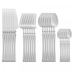24 tk/6 komplekti Lilla Lauan&otilde;ud S&ouml;&ouml;giriistad Dinnerware Cutlery Set 18/10 Roostevaba Teras S&ouml;&ouml;gikahvlid Noad Lusikad Komplekt Karbiga Lauatarbed S&ouml;&ouml;giriistad Kingitus h&otilde;be