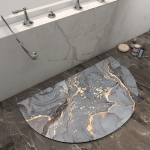 Diacalite poolringikujuline vannitoa vett absorbeeriv jalapadi Home Kiirkuivav tuba Libisemisvastane padi ukse sissep&auml;&auml;su pehme matt 40*60cm