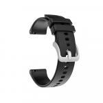 22 mm Unisex silikoonist asenduskellarihm kiirkinnitusega vedruvarrastega h&otilde;bedase pandlaga 22mm must
