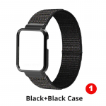 Nailonist k&auml;ev&otilde;rud Xiaomi Mi Watch Lite &uuml;mbrisele, rihma metallist kaitsja Redmi Watch 2 Lite / Mi Watch Lite kaitseraua Correa Band jaoks For Mi Watch Lite must