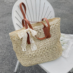 Yogodlnsi naiste suure mahutavusega &otilde;lakott, salli disain, kootud rannas k&auml;sitsi valmistatud suvine &otilde;&otilde;nes &otilde;lgedest kandekott 33x1x36cm beež