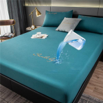 Veekindel voodilina Pehme nahas&otilde;bralik satiinist voodikattega voodikate s&uuml;gav 30 cm madratsikate elastse riba voodikattega (pole padjap&uuml;&uuml;ri) Sheet 90x200cm