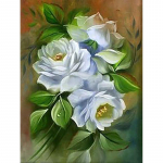 5D DIY Teemantmaal T&auml;isringi puur Lillede ristpiste komplekt Mosaiik Teemanttikandid Roosi seinakunst Kodukaunistus Full Round 20x30CM