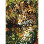 DIY 5D Teemantmosaiik Leopard t&auml;isring puur Teemantmaaling Ristpistekomplektid Teemanttikandid Rhinestones Seinakunst Full Round 20x30CM