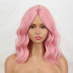MISS WIG Pruun Ombre blond s&uuml;nteetilisest kiust parukas naturaalsete tukkidega Naiste tuhkblond &otilde;lgade pikkusega laineline parukas naistele 35 cm
