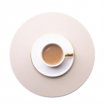 &Uuml;mmargune kunstnahast alusmatt Veekindel &otilde;likindel soojusisolatsiooniga lauamatt Hotelli restorani laud PU-asendist 2/4/6 komplekt 6Pcs beež