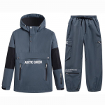 Uus Skiwear kapuuts Meeste ja naiste lumelaua suusakapuuts Tuulekindel soe suusajope p&uuml;kste komplekt L