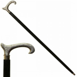 Antiikne puidust jalutuskepp / Cane Victorian Design messingist k&auml;epidemega jalutuskepp