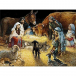 Religioossed DIY teemantkunsti maalikomplektid Maastused Moodne k&auml;sitsi valmistatud k&auml;sit&ouml;&ouml; T&auml;isringi puur Teemantmaaling Kodukaunistus Full Round 20x30CM