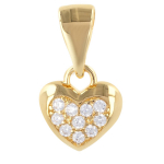 Les Tr&eacute;sors De Lily [R7411] - kullatud ripats  Love  valge kuld - 7x7 mm valge