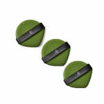 3 tk Air Cushion Puff Round Water Drop Kahepoolne kuiv ja m&auml;rg puudripuhver 3pcs roheline
