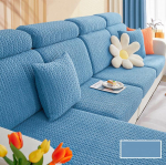 Paks Jacquard Stretch diivan istmepadja kate Slipcover Diivani kate Sektsioonku&scaron;ett L-kujuline nurga asenduskaitse kate Normal size L j&auml;rve sinine v&auml;rv