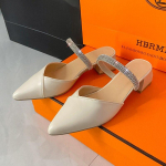 Vabaaja sussid naiste slaidid Mules ruudukujulised keskmise kontsaga kingad naistele Tugevad Blingi terava varbaga sussid suures suuruses 35 beež