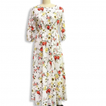 Euroopa ja Ameerika naiste &scaron;ifoonist tr&uuml;kitud suur kiik pikk kleit Boheemlaslik p&uuml;hade stiilis kleit XXXL valge