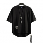 Meeste suvine T-s&auml;rk Pullover Igap&auml;evane Hip Hop Suures Suuruses Meeste Suvetop Meeste riided M must