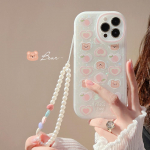Armas Shell Peach Love Heart Bear telefoni&uuml;mbris p&auml;rlk&auml;ev&otilde;ruga Iphone14 13 12 11 Pro Xs Max X Xr 7 8 Plus Kawaii kaanega for iphone 13 pro
