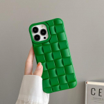 Matt valge 3D Grid Cube Skin telefoni&uuml;mbris iPhone'ile 14 12 11 13 Pro Max Mini Xr X Xs 7 8 Plus pehme silikoonkate For iPhone XS Max must