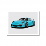 Moodne lahe autokunsti prindi plakat Sportauto l&otilde;uendi maalimine poiss Magamistuba Klubi sein Kodu Magamistoa ruumi kaunistamine Pilt Seinakunst 21x30 No Frame