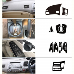 Carbon Fiber Look auto interj&ouml;&ouml;ri kleebiste kleebised Honda Civic RHD 2006-2011 jaoks