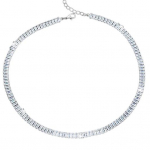 Reguleeritav lihtne kerge kaelakee kaelarihm, inkrusteeritud kuupmeetrist tsirkooniumoksiidist pulmakaelakee kaelakee kingitus h&otilde;be