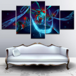 L&otilde;uendile tr&uuml;kitud plakat Moodne kodukaunistus 5 t&uuml;kki DotA 2 maalid seinakunst M&auml;ngupildid Cuadros elutoa jaoks Modulaarne 20x35cm*2 20x45cm*2 20x55cm*1