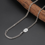 S925 h&otilde;bedane kaelakee topelts&otilde;rmus O-Word vintage kaelakee, mood, neutraalne k&otilde;ik &uuml;les Choker paari ehted 3.5MM 55CM
