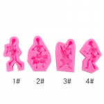 Halloweeni luukere mees silikoonvorm Fondant koogi kaunistus hallitussuhkru kummipasta t&ouml;&ouml;riist 3D &scaron;okolaadivorm